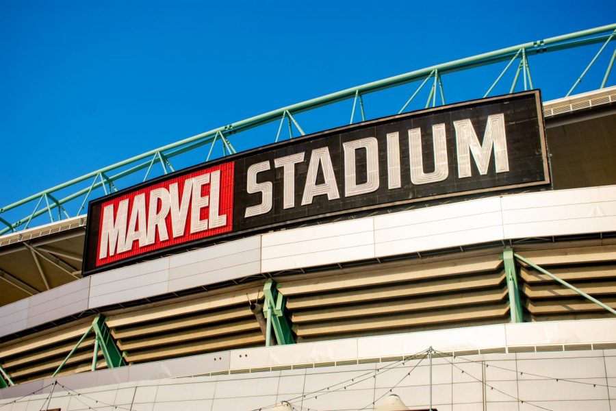 Marvel Stadium in Melborune Australia, an example of how huge the Marvel franchise has become
