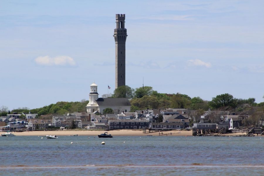 Provincetown sits on the northern point of Cape Cod. The Pilgrim Monument is a historic landmark of the small town.
