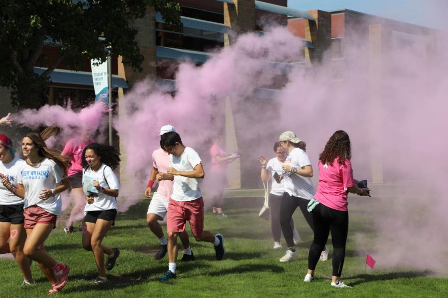 ICC 2023 hosted the Hawktrot on Oct. 2. Participants ran two miles and had pink powder thrown on them in the charity run for breast cancer.