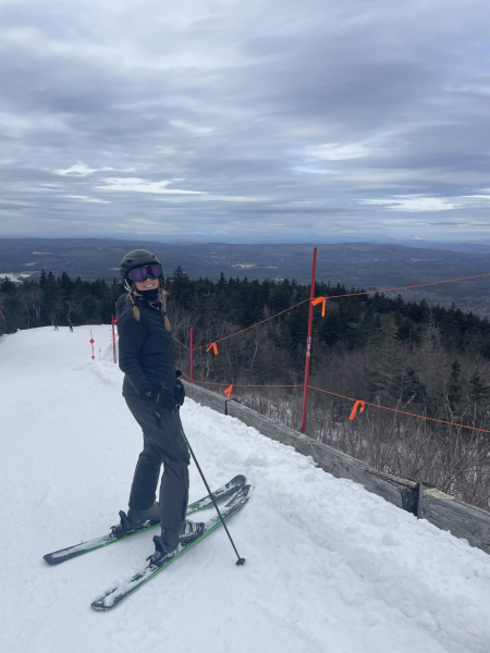 Freshman and first-time club member, Baden Dickson, enjoyed her first and
only trip to Mount. Sunapee in Newbury, New Hampshire.