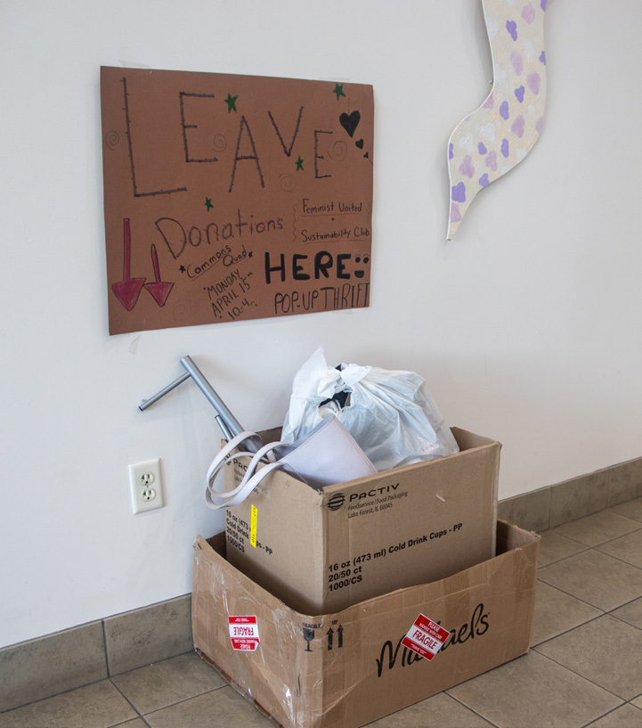 Thrift donation drop site in Upper
Commons.