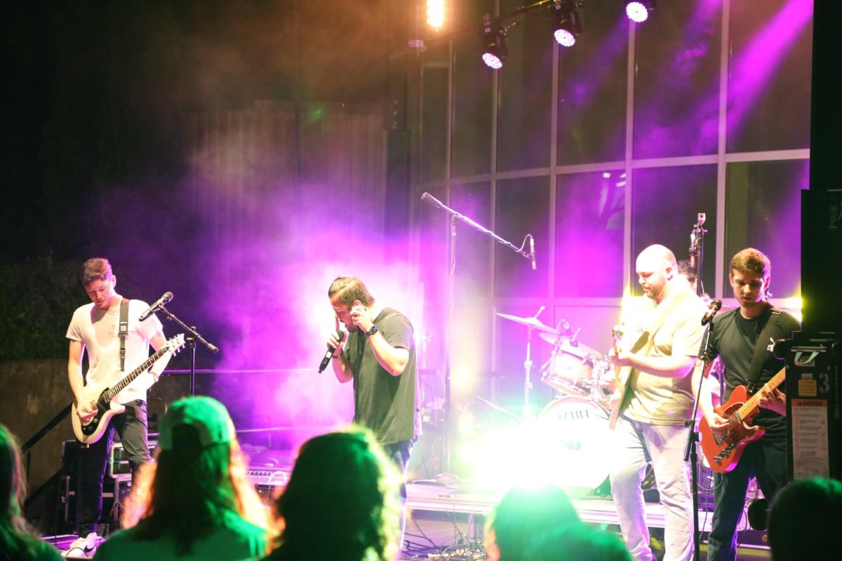 State Street performing in front of the Rec Center for Saturday Night Jam. 