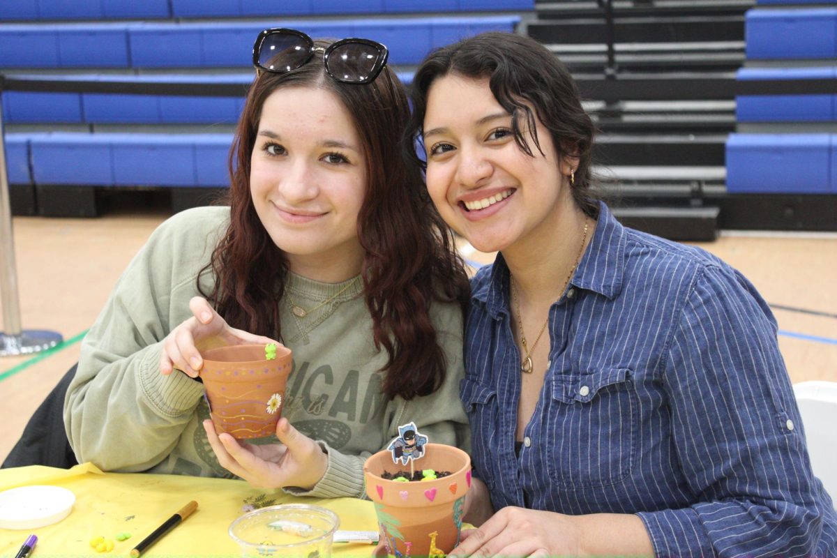 Students enjoy plant pot decorating at CEN March Meltdown event.