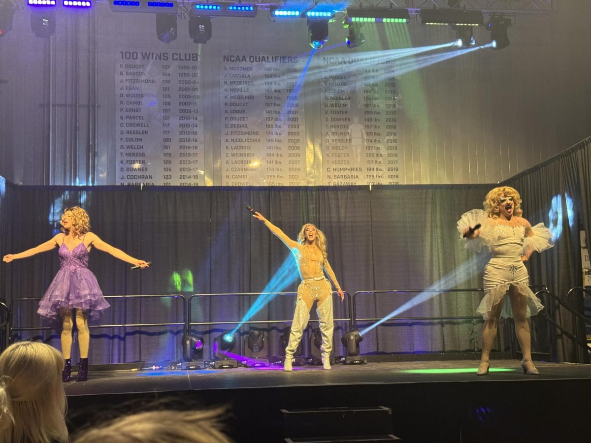 Drag Queens Summer Woods, Rage Ramzee-Brown, and Gigi Von Shee put on a show at Drag Brunch during SAGA's Pride Week.